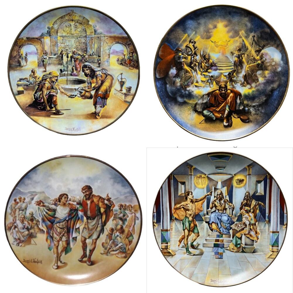 Lot of 4 Collector Plates from The Creation Series by Yiannis Koutsis 1977 9-12